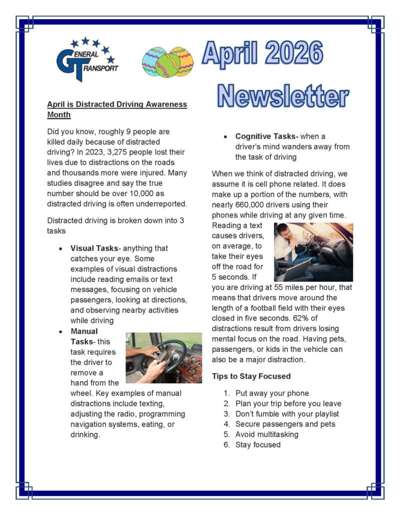 General Transport April 2026 Newsletter